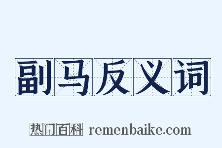 副马反义词是什么意思的图片